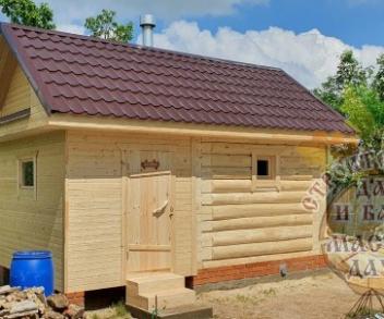 Баня из сруба 3 на 3 + предбанник №1